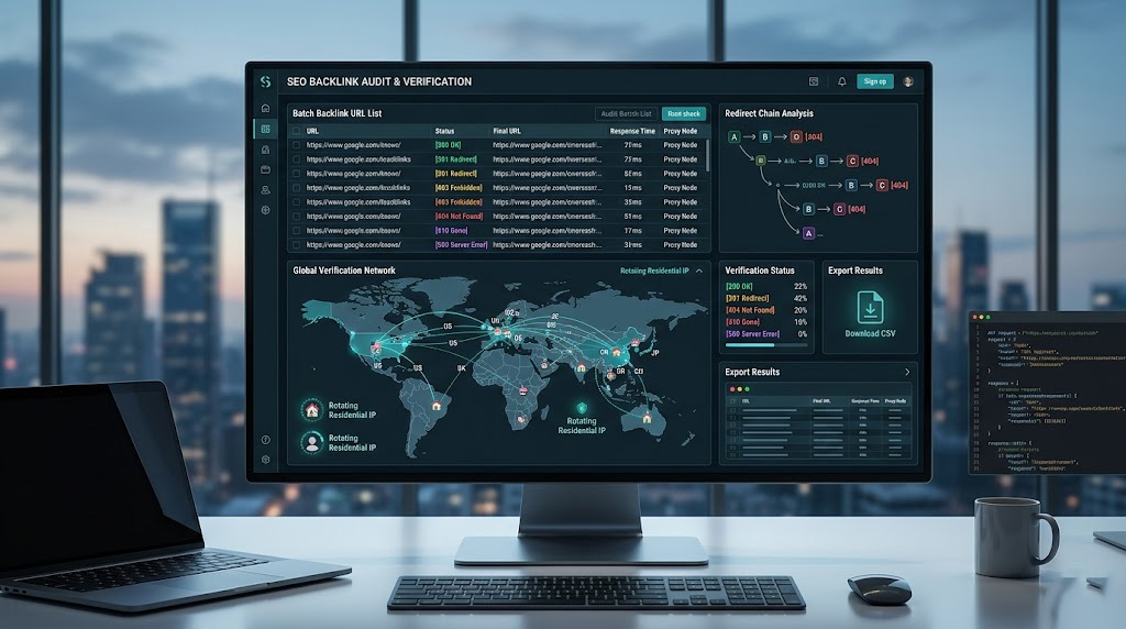 How to Use Residential Proxy IPs to Batch-Verify the Validity of Overseas SEO Backlinks
